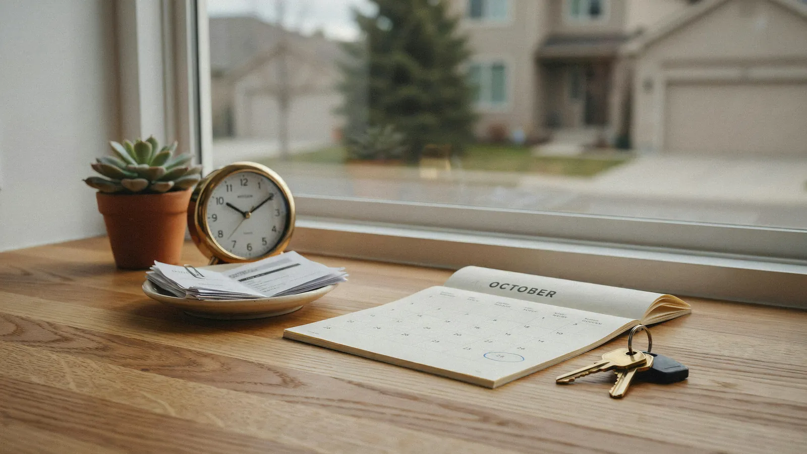 House keys and a calendar marking the redemption period set by an Order Nisi in Lethbridge